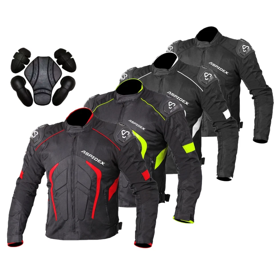ASPIDEX Uomo Giacca Da Moto Giacche CE Protettive Moto Gilet Termico Removibile