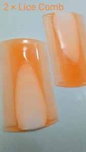 Double side Not Combs Lice Combs Plastic Orange Lice Detection Hair Lice Remover - Picture 1 of 7
