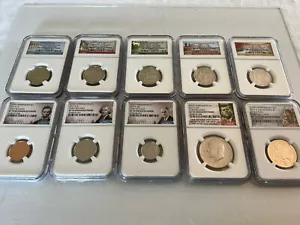 2017-S 225TH ANNIV. 10-COIN SET "EARLY RELEASE" NGC SP70 E.F. "PORTRAIT LABEL" - Picture 1 of 4
