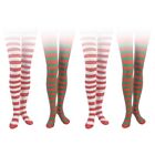 2X Christmas Striped Tights  Stretch Pantyhose for9385