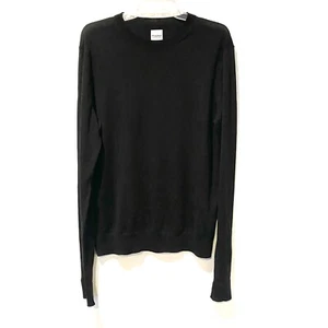 Hardy Amies London Long Sleeve V-neck Sweater Men’s Size Large 100% Wool Black - Picture 1 of 6