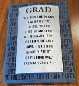 Graduation Plaque Silver Jeremiah 29:11 - Picture 1 of 2