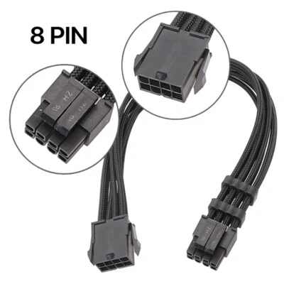 8 Pin to 8pin 4+4Pin Power Supply Cable 8Pin Computer Mainboard Extension Line - Image 1 of 4
