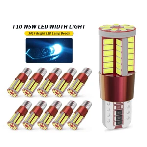 10 Piezas Canbus T10 W5W Bombillas LED 3014 57SMD Luces Marcadoras Interior Coche Blanco 6000K - Imagen 1 de 12