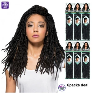 6PACK DEAL - NU LOCS 18" - [authentisch] BOBBI BOSS HANDGEFERTIGT VORSCHLEIFE GEHÄKELT - Bild 1 von 1