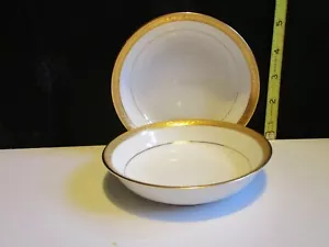 Vintage Noritake " RITZ CARLTON" Gold überzogener Rand (2) Obst-/Dessertschalen Japan - Bild 1 von 9