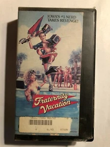 FRATERNITY VACATION IOWA'S #1 NERD TAKES REVENGE VHS TIM ROBBINS 1985 NEW WORLD - Picture 1 of 3