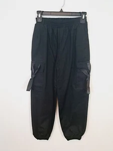 Pantalones Rolanko Nuevos con Etiquetas Negros Niños Estilo Pull On Ribon Corbata Bolsillos Talla 150 - Imagen 1 de 5
