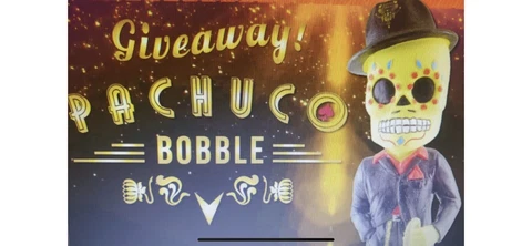 Inland Empire IE 66ers Pachuco Sugar Skull Bobblehead 7/9/22 SGA Presale Cover
