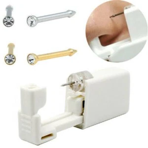 Disposable Sterile Safe Easy Nose Piercing Gun Unit Piercing-Tool Nose Stud Ring - Picture 1 of 12
