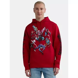 NWT Spider-Man Men's Spidey Group Graphic Hoodie, Size XL - Picture 1 of 4