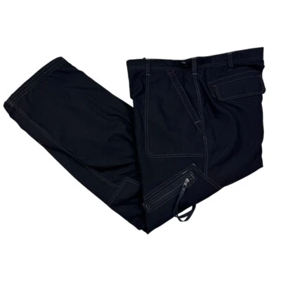 Pantalones cargo holgados forrados de franela camuflados negros de colección años 90 Y2K Bugle Boy para hombre • 42x32 Foto 1 de 4