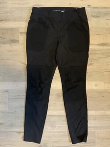 Carhartt Women’s Pants M Medium Size 8-10 Black Fitted Stretch Pockets Residue - Picture 1 of 9
