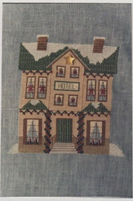 Hotel Christmas Village Stitchery Cross Stitch Pattern Holly House Designs - Image 1 of 2