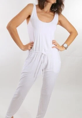 FEEL THE PIECE Terre Jacobs White Sleeveless Back Cut Out Jumpsuit Size XS / S - Image 1 of 4