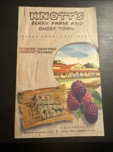Knott's Berry Farm and Ghost Town Booklet and Menu 1961 - Picture 1 of 6
