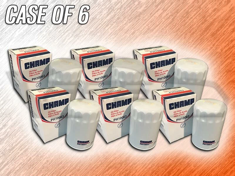FILTRO DE ACEITE CHAMP PH10063 PARA CADILLAC CHEVROLET GMC - ESTUCHE DE 6 Foto 1 de 4
