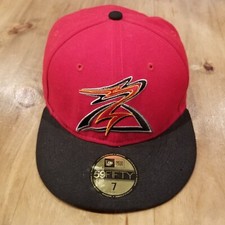 Salem Keizer Volcanoes New Era Hat Cap Size 7 Fitted Baseball MILB Minor Red