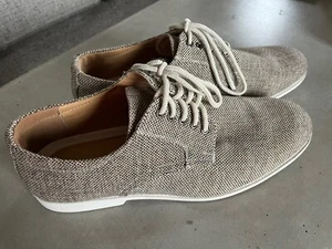 Faranzi Men’s Tweed Shoes White Soles Sz.12 - Picture 1 of 5