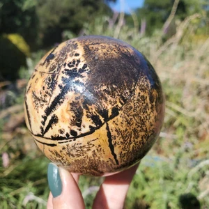 Picture Jasper Dendritic Crystal Sphere | 474 grams | 74mm l 1lbs 1oz - Picture 1 of 10