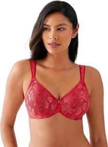 WACOAL Awareness Full Figure Underwire Bra RED 38C - Picture 1 of 7