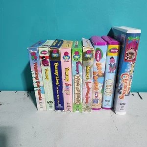 Vtg Barney vhs lot Circus, Beach,Santa,Songs,live! Sing A Long, Children - Picture 1 of 8