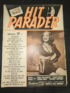 Vintage Hit Parader Magazine Back Issue February 1944 Dorothy Lamour GD / VG A - Picture 1 of 2