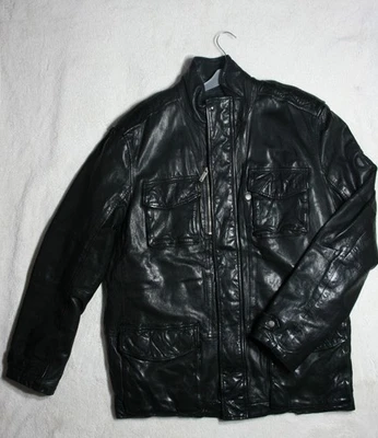 veste en cuir vintage chevinions homme - Photo 1/4