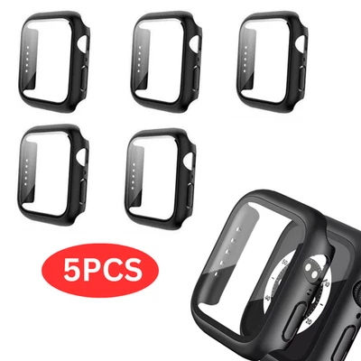 5 piezas Funda con Protector de Pantalla para Apple Watch Series 1 2 3 4 5 6 7 8 9, Ultra Foto 1 de 4