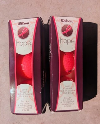 Wilson Hope cáncer de mama 6 pelotas de golf rosa 2 mangas nuevas Foto 1 de 2