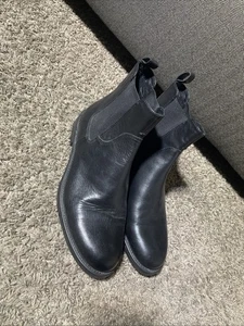 Mujer VAGABOND Cuero Negro Chelsea Pull On Botines Talla 39 EE. UU. 8 - Imagen 1 de 9