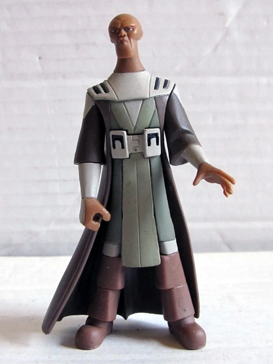 Figura Hasbro MACE WINDU - 2003 Star Wars Clone Wars Animada 2D 3,75 pulgadas Foto 1 de 1
