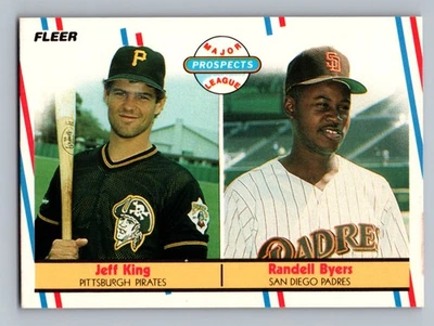 1988 Fleer - Jeff King / Randall Byers #653 - RC - Image 1 of 2