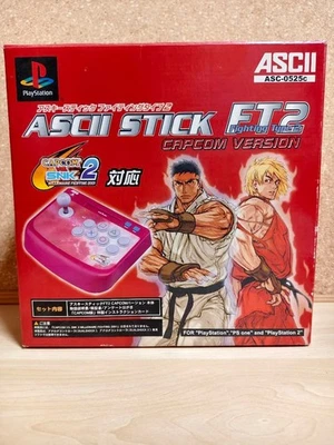 ASCII STICK FT2 Capcom Version Red 8-Button Arcade Controller Used - Image 1 of 4