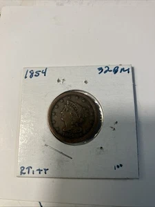 1854 Half Cent  - Picture 1 of 6