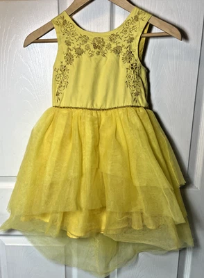 DISNEY Princess BELLE Beauty & Beast Yellow Rose Jacqueline Durran Small 6/6X - Image 1 of 4