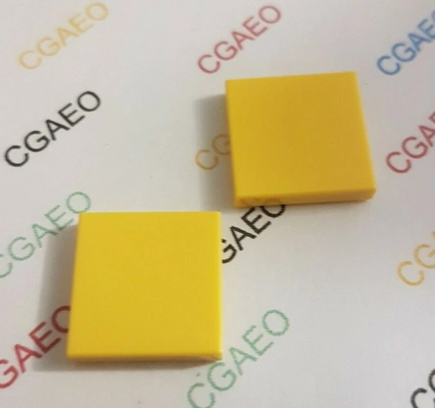 2 X Lego 3068b Tile 2 x 2 with Groove - YELLOW - Photo 1/1