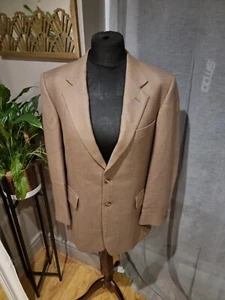 John Hardy Tweed Brown Check Country Hacking Shooting Hunting Blazer Jacket 40R - Picture 1 of 14