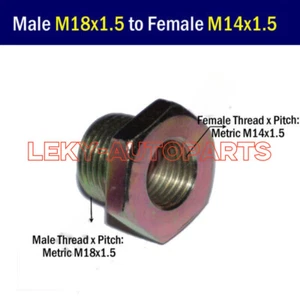 Steel Bushing Fitting M18 M18x1.5 Male M14 M14x1.5 Female Pipe Adapter Reducer - Bild 1 von 4