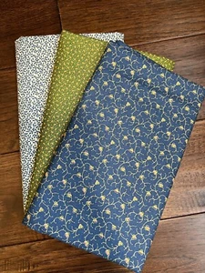 Blue Hill Fabrics-Pomegranate-Reproduction 1800-1850 - 3 Yard Bundle Blue/Green - Picture 1 of 4