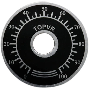 Black & Silver Range Backplate With 10mm Hole - Volume Level Indicator - Picture 1 of 4