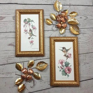 Kolibri Kunstdruck Carolyn Shores Wright und Home Interiors Metall Wand Blume - Bild 1 von 11