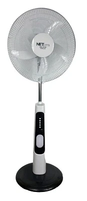 NETCOM 16” RECHARGEABLE STAND FAN AND SOLAR PANEL INCLUDED USA - Image 1 of 4