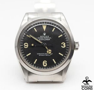 1984 Rolex Oyster Perpetual Explorer St. Steel Case & Band Men's Watch 1016 - Picture 1 of 12