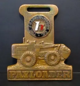 Vintage Hough Company Payloader Design Award Pocket Watch Fob Green Duck NY NJ - Picture 1 of 3
