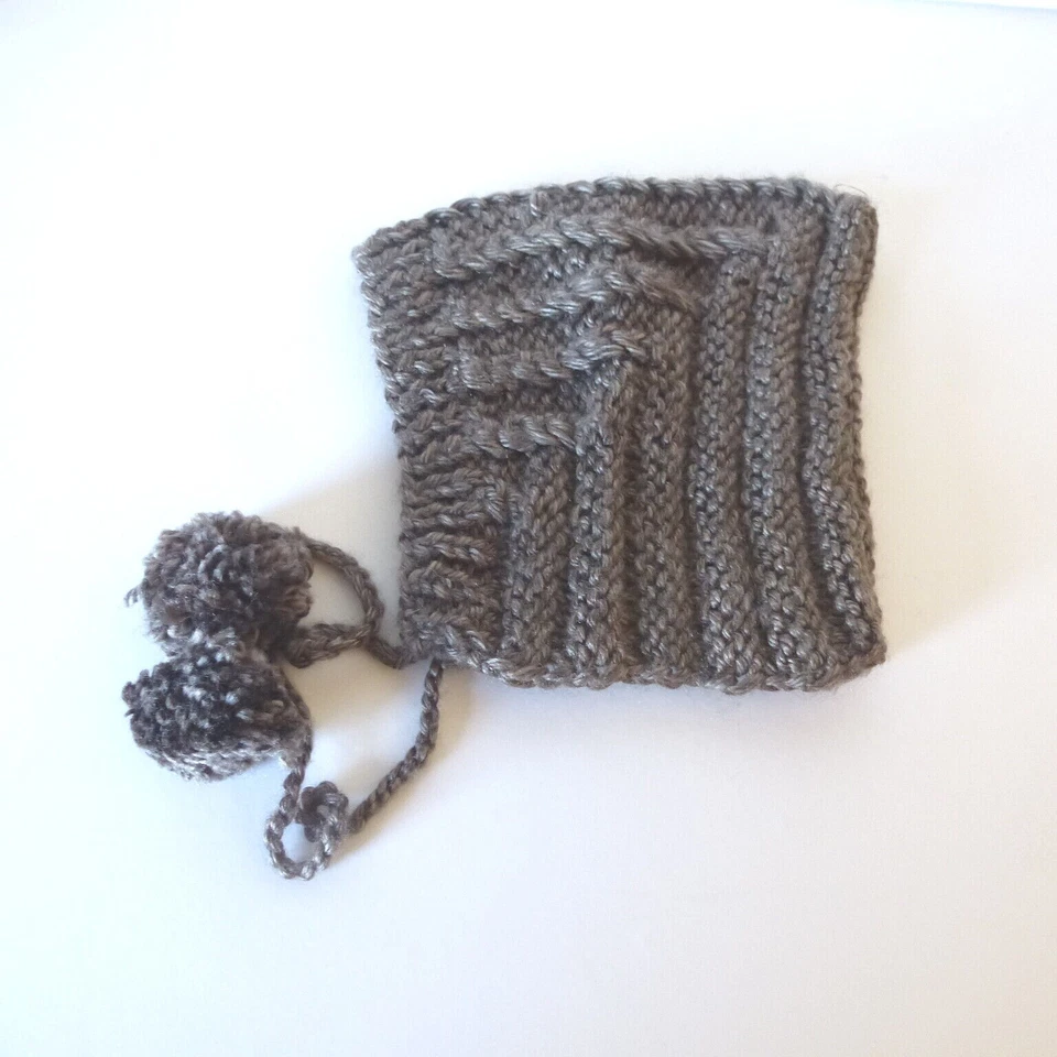 Boné de crochê feito à mão multicolorido para fotografia de bebê recém-nascido - Imagem 1 de 1