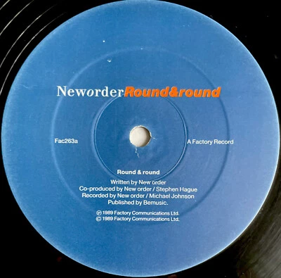 NEW ORDER -Round & Round- Rare Irish 12”  Pressing Translucent Vinyl (Record) - Image 1 of 4