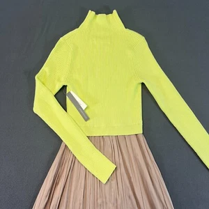 ANTHROPOLOGIE Womens Size XXS The Thea Twofer Sweater Dress Maxi Ribbed Green - Picture 1 of 13