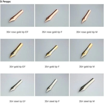 4Pcs Kaigelu #6 Size EF/F/M Fountain Pen Nib Silver/Golden/Rose Gold Nib - Image 1 of 4