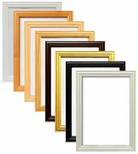 BLACK OAK PICTURE FRAME PHOTO FRAME WOOD EFFECT VARIOUS SIZES SQUARE 8 COLOURS - Picture 1 of 10